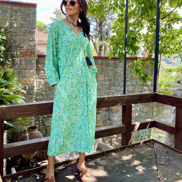 ZARA Printed Shirt Dress Midi Dress - Picture 10 of 13